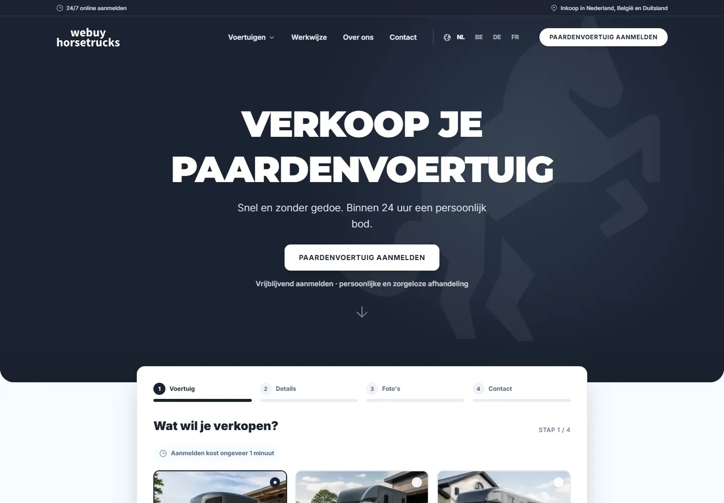 Webuyhorsetrucks website
