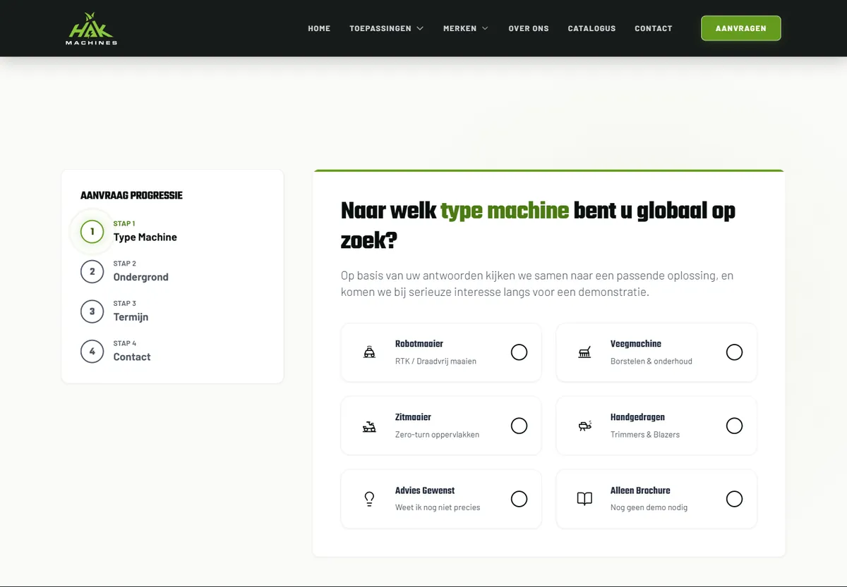 Demo-aanvraag van HAK Machines in vier stappen
